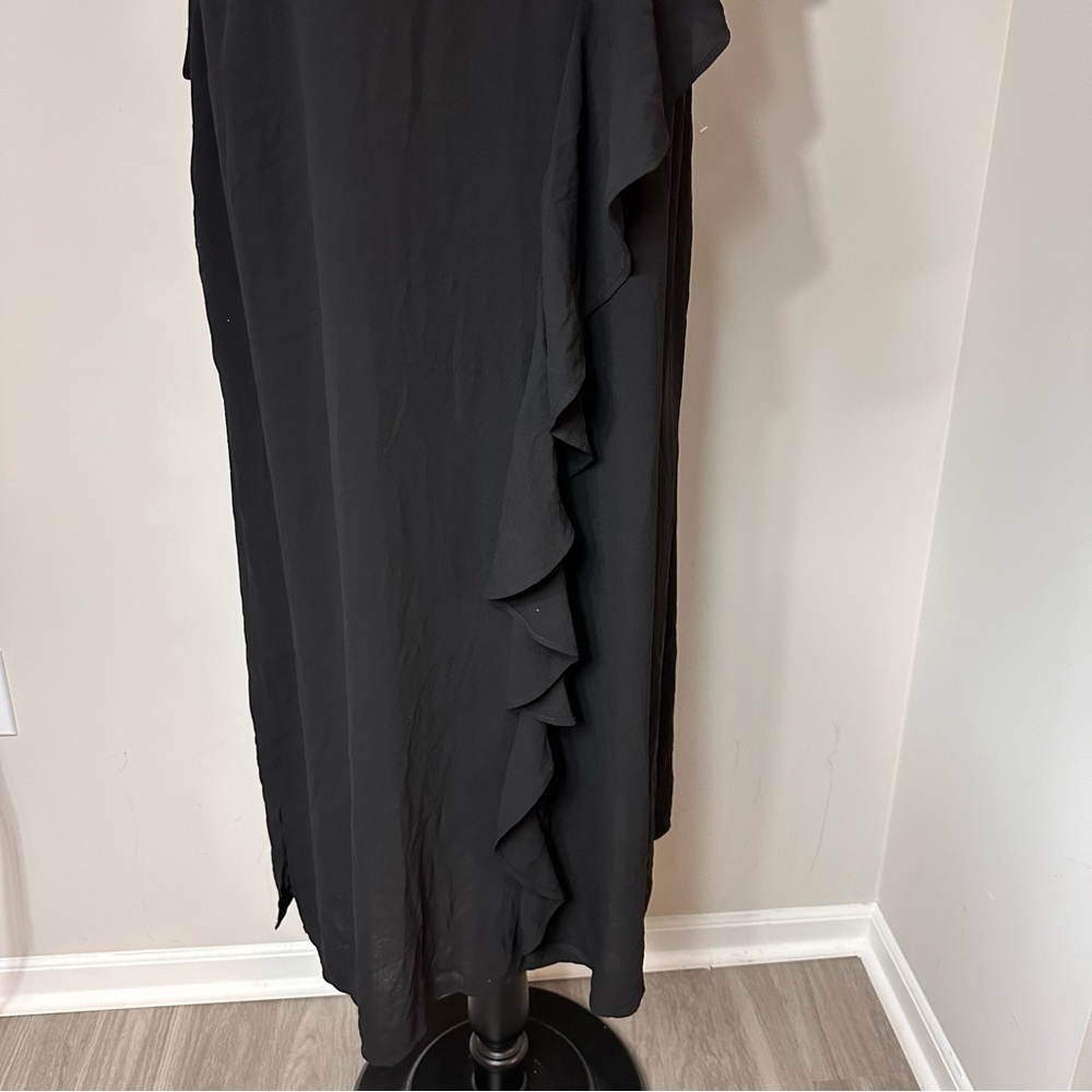 New Rachel Roy Black Ruffled Petal Sleeve Sheath Dress in Size XL - Picture 6 of 11